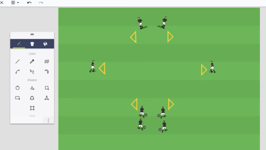Two Triangle Drill Soccer Toolbox